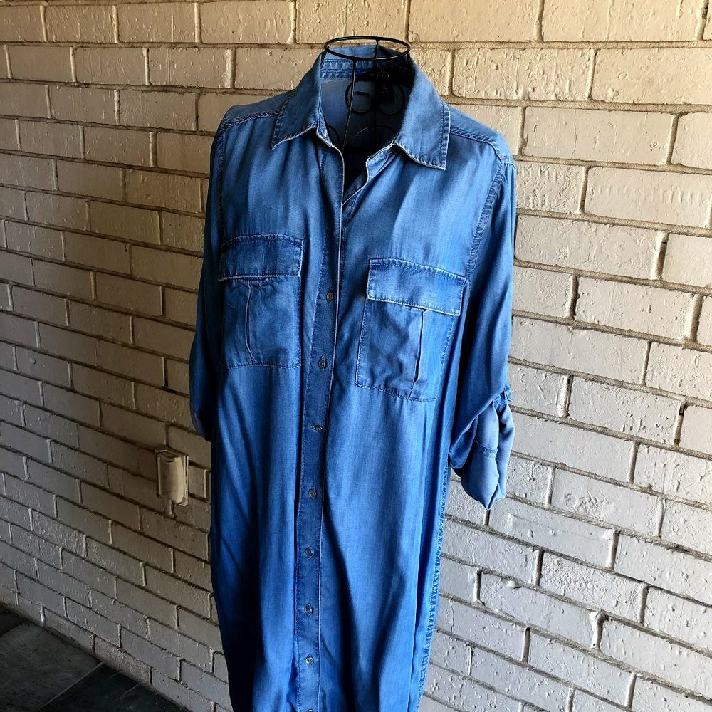 White House Black Market chambray dress